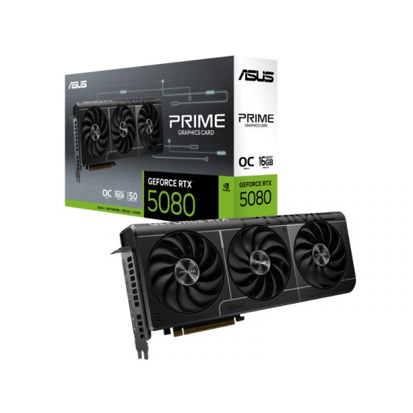Asus Videókártya NVIDIA Prime RTX 5080 16GB (PRIME-RTX5080-O16G)